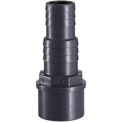 Image de well2wellness PVC Réduction Raccord cannelé octogonal avec 2 connexions 50 x 38 32 mm