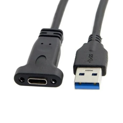 Image de chenyang Câble de données USB C 3.1 type femelle vers 3.0 A mâle pour Mac, tablette, téléphone