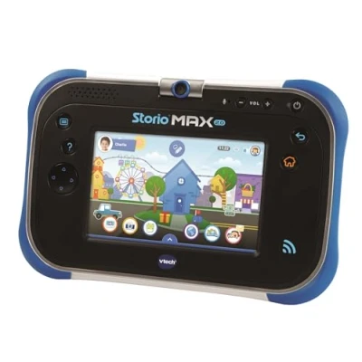 Image de VTech Storio MAX 2.0 Bleue, Tablette Enfants Tactile, Éducative et Sécurisée avec Écran Couleur 5 Pouces, WiFi, Android, Appareil Photo, Cadeau Enfant de 3 Ans à 11 Contenu en Français