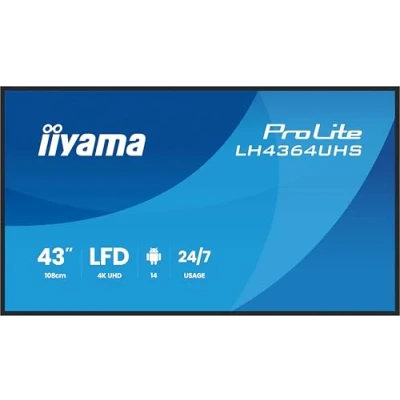 Image de Écran d&#039;affichage numérique IIYAMA Prolite LH4364UHS B1AG 4K UHD 43 pouces Android 14 OS