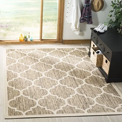 Image de Safavieh Grand Tapis de Salon rectangulaire pour Une Utilisation en intérieur, Polypropylène, Marron/Beige, 90 X 150 cm