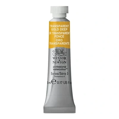 Image de Winsor &amp; Newton Aquarelle Professionnel Peinture Aquarelle, Haute Luminosité, Résistante à la Lumière, Qualité Archive, Tube de 5 ML, Couleur or transparent foncé