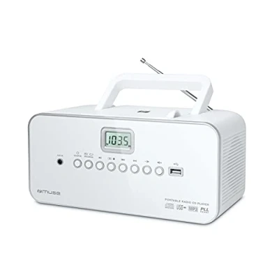 Image de Muse M 28RDW Système stéréo portable Numérique 3 W FM, MW Blanc Lecture de MP3