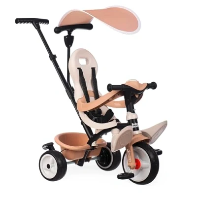 Image de Smoby Tricycle Baby Balade Beige Evolutif 3 en 1 pour Les Enfants de 10 Mois à Plus Ans 7600741403