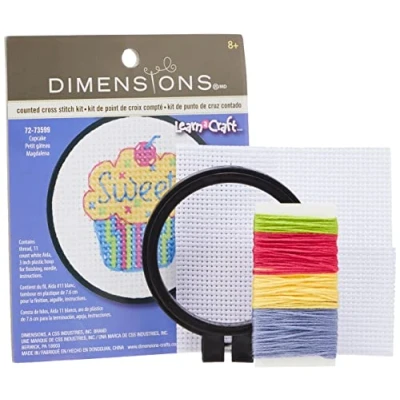 Image de DIMENSIONS Kit Point De Croix Compté, Petit Gâteau