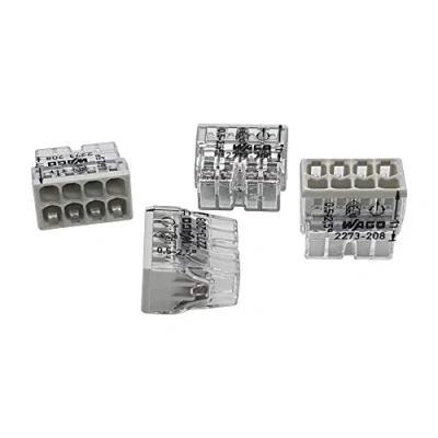 Image de 30 pièces Wago 2273 208 Boîte de jonction COMPACT Ø 0,5 2,5 mm², 8 pôles, transparent/gris clair