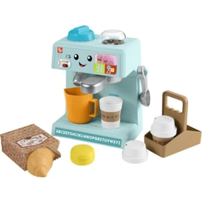 Image de Fisher Price Mon Barista HYT00 Jouet pour Enfant avec Niveaux d&#039;apprentissage et 10 pièces À partir de 18 Mois Version multilingue