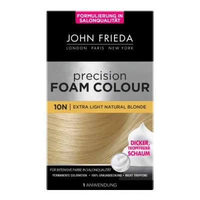 Image de John Frieda Precision Foam Colour Coloration permanente en mousse Blond très clair, couverture uniforme parfaite, pour 1 application, jaune, pièce (1 pièce)
