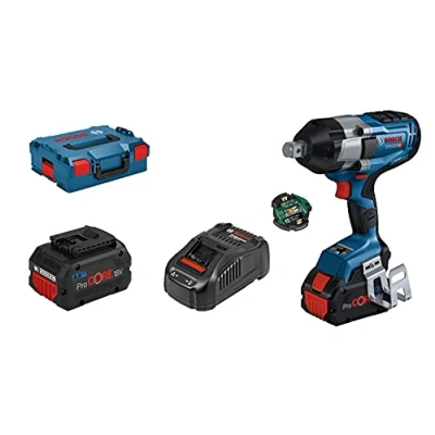 Image de Bosch Professional Boulonneuse sans fil BITURBO GDS 18V 1050 HC (2 batt. ProCORE18V 8.0Ah, charg. rapide GAL 1880 CV, module Bluethooth GCY 42, L BOXX 136)