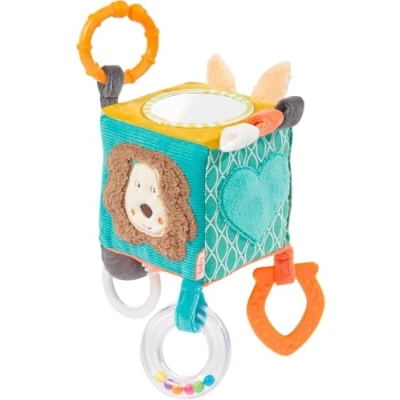 Image de Fehn Cube d&#039;éveil Funky Friends Jouet de Développement Moteur à Accrocher pour bébé suspendre dans la poussette, le lit ou coque bébés et enfants 0+ mois
