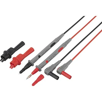 Image de VOLTCRAFT TL 88 4 Set de Cordons Mesure sécurité Banane mâle mm Pointe Test 1.80 m Noir, Rouge 1
