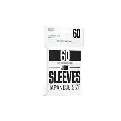 Image de Just sleeves 60 protège cartes Dos opaque coloris noir Aspect brillant Format japonais 62x89mm Color Code : Pink Jeu de société Accessoire