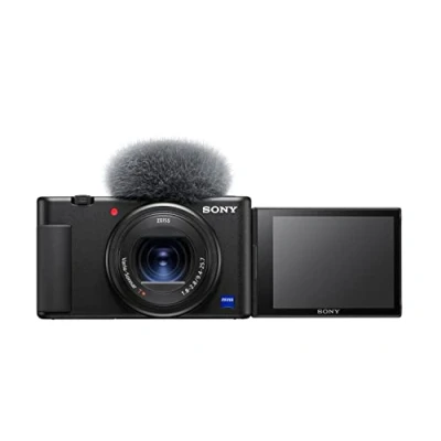 Image de Sony ZV 1 Appareil Vlog (Capteur CMOS RS 1.0, AF avec Suivi en Temps réel sur l&#039;œil (Photo &amp; vidéo),écran orientable, vidéo 4K HDR, Micro directionnel 3 Capsules intégré) Noir