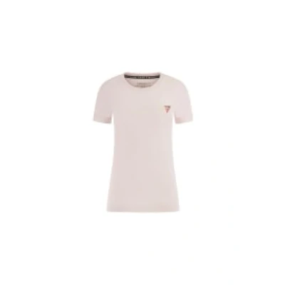 Image de Guess SS CN MINI Triangle Tshirt basique, Femme, Taille: Medium, Low key pink