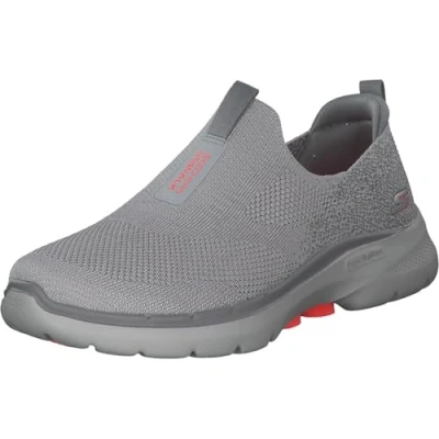Image de Skechers Performance GO WALK 6 Chaussures de course, Femme, Taille: 37, Gray textile/coral trim Textile