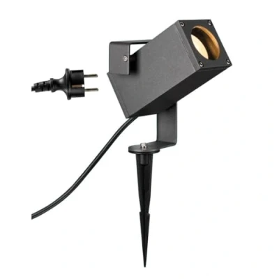 Image de SLV 1004652 Theo Bracket SP d&#039;extérieur à LED GU10 IP65 l&#039;éclairage de Jardin, terrasse, Plantes, chemins, étang, Aluminium, Lampe Crampon Angulaire Anthracite QPAR51 7W, Außenleuchte