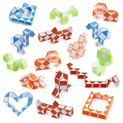 Image de THE TWIDDLERS 24 Serpent Magique Puzzle, Speed Cube Blocs, Jouet Fidget pour Garçons &amp; Filles Kermesse, Cadeaux Invités, Pochettes Surprises, Anniversaires