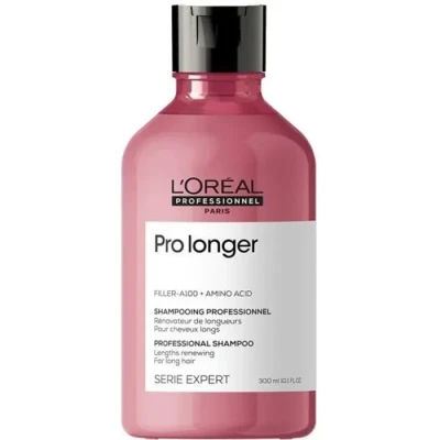 Image de L&#039;Oréal Professionnel, Shampoing Rénovateur de Longueurs, Cheveux Longs &amp; Cassants, Pointes Abîmées Fourchues, Hydrate, Renforce Protège la Fibre contre Casse, Pro Longer, Serie Expert, 300 ml