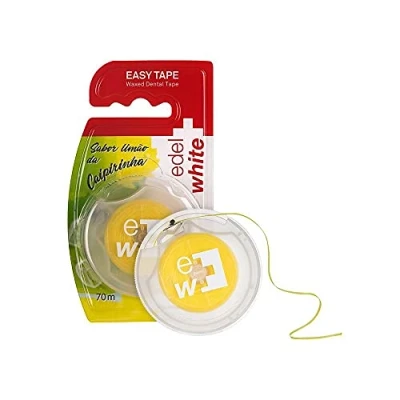 Image de edel+white Easy Tape Fil dentaire Caipirinha 70 m I Dental Floss avec goût menthe et caipirine Nettoyant interdentaire pour une hygiène buccale en profondeur