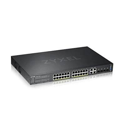 Image de Zyxel GS2220 28HP Géré L2 Gigabit Ethernet (10/100/1000) Connexion Ethernet, supportant l&#039;alimentation via ce port (PoE) Noir Neuf