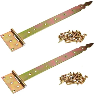 Image de KOTARBAU® Lot de 2 charnières en T décoratives 400 mm galvanisées Jaune