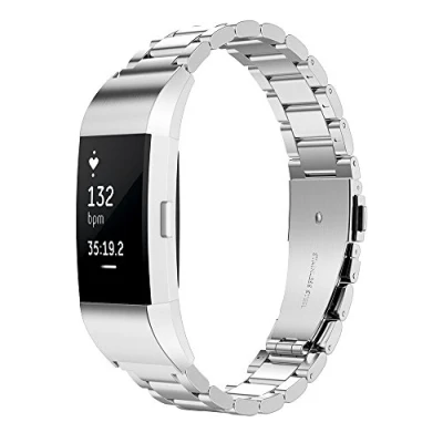 Image de Simpeak Bracelet Compatible pour Fitbit Charge 2, de Remplacement en Acier Inoxydable Première Qualité 2 Fitness Traceur