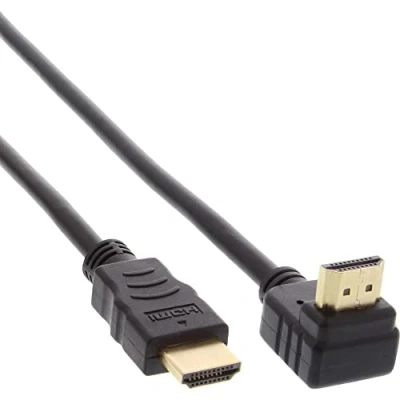 Image de câble HDMI InLine® Noir avec Ethernet connecteur à 90 2m