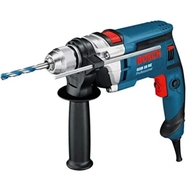Image de Bosch Professional perceuse visseuse à percussion GSB 16 RE (avec mandrin automatique 13 mm, butée de profondeur 210 poignée supplémentaire, dans coffret transport)