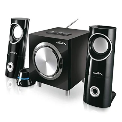 Image de Audiocore AC790 2.1 Système d&#039;enceintes multimédia 15 W (R.M.S.) Haut Parleur Caisson de Basses Bluetooth Radio AUX Lecteur Carte SD USB