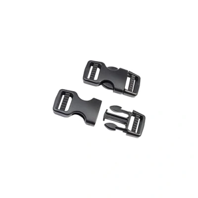 Image de BAIWOAK Boucle à dégagement latéral de 15 mm en plastique robuste pour bracelet (2 ensembles), Noir