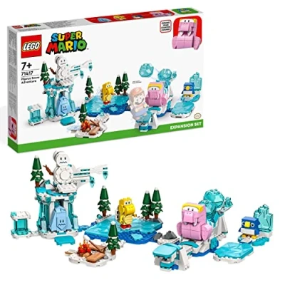 Image de LEGO Super Mario 71417 Ensemble d’Extension L&#039;Aventure dans la Neige de Morsinet, Jouet pour Enfants à Combiner avec Pack Démarrage, et Figurines Congélo