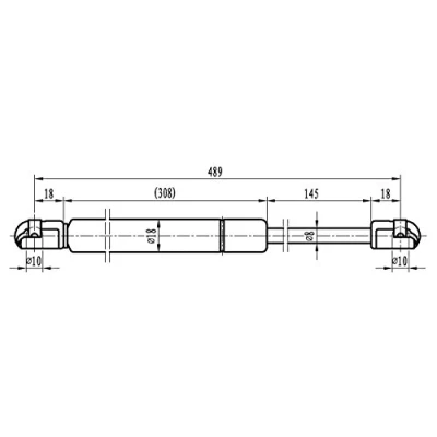 Image de MAPCO 91602 Vérin de coffre 565 489 FORD: Sierra Mk2 3/5 portes, Mk1 Berline