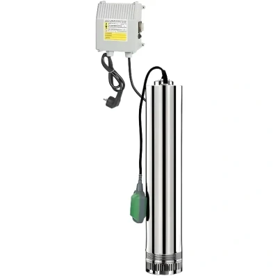 Image de Ribiland 07366 Pompe de Puits Profond 750 Watts En Inox Débit Maxi 7800 l/h Profondeur d&#039;immersion Max 15 m
