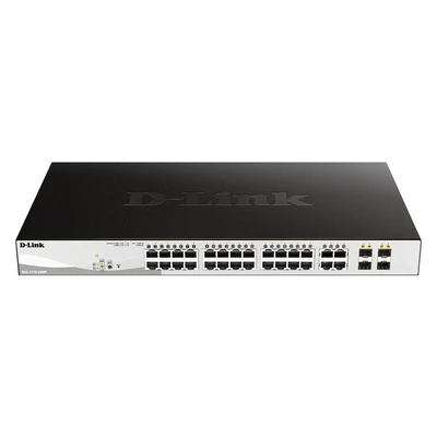 Image de D Link DGS 1210 28P commutateur réseau Géré L2 Gigabit Ethernet (10/100/1000) Connexion Ethernet, supportant l&#039;alimentation via ce port (PoE) 1U Neuf