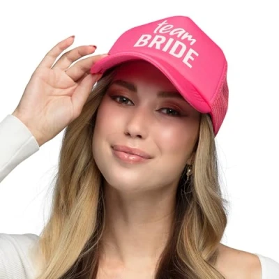 Image de Boland 01427 Casquette Team Bride, Chapeau pour JGA, Carnaval et Fête à thème, Mariage, Mariée