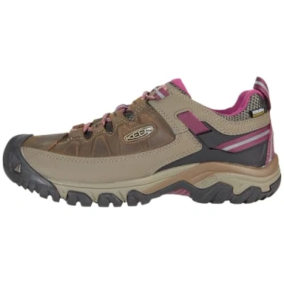Image de Keen Targhee III WP Chaussures de marche, Femme, Taille: 38.5, Weiß/boysenberry Cuir / matière synthétique