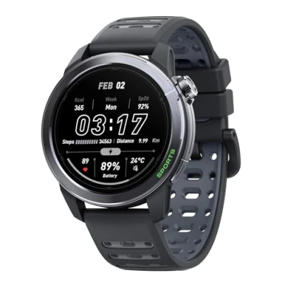 Image de Mibro GS Active2 Running Montre Intelligente 1,32&quot; avec GPS Double Bande, Tracker d&#039;Activités Homme Femme, Suivi du Statut de Course, Marathon, Étanche 5 ATM, Padel, Appels Bluetooth (Gris Foncé)