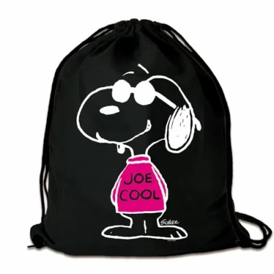 Image de Logoshirt®️ Peanuts I Snoopy Joe Cool Sac en tissu Imprimé Gym Sport AZO free Cordon de serrage solide Design sous licence