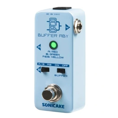 Image de SONICAKE Sélecteur de ligne AB Mini pédale d&#039;effets pour guitare True Bypass avec interrupteur Buffer ABY