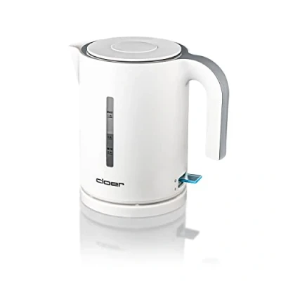 Image de Cloer 4121 Bouilloire Elèctronique, grand indicateur de niveau d&#039;eau, Protection contre la surchauffe et marche à vide , 1.2 litres 2200 W, blanc