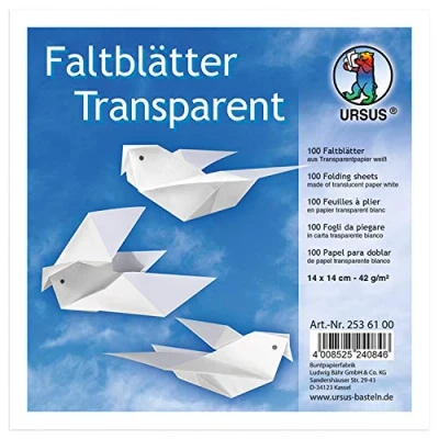 Image de URSUS 2536100 feuilles de papier blanc transparent, 42 g, env. 14 x cm, 100