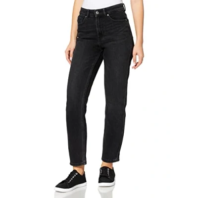 Image de ONLY Onlemily Life Hw STR Ank DNM Nas997 Noos Jeans, Noir/Denim, 28 W/34 L Femme