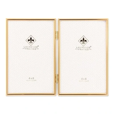 Image de Lawrence Frames Cadre Photo Double à charnière en métal doré 10 x 15 cm