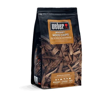 Image de Weber Copeaux de Bois Saveur Whisky Pellets 0.7 kg pour Barbecue Combustible BBQ Alternative aux Briquettes, 100% Naturels (17627)