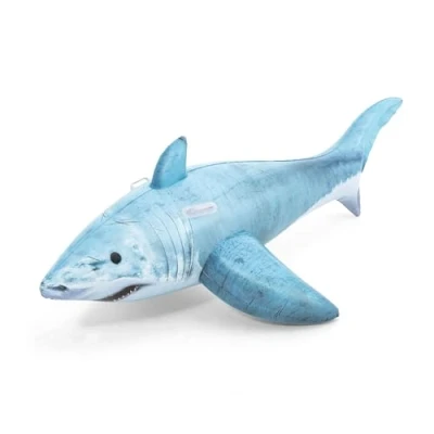 Image de Bestway BW41405 Realistic Shark Pool Float, Inflatable Rubber Ride on for Kids, Swim aid