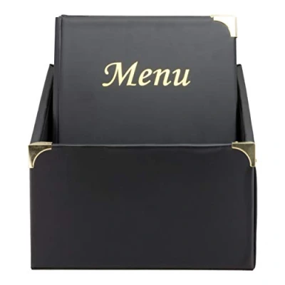 Image de Securit Box Cartes menu 1er Prix basique Noir Contenant 10 avec Chacunes 8 Vues