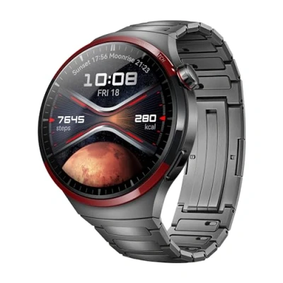 Image de HUAWEI Watch 4 Pro Space Edition,Titane DLC de qualité aérospatiale,Aperçu des indicateurs santé 2.0,Jusqu&#039;à 21 Jours d&#039;autonomie la Batterie,Téléphonie cellulaire eSIM