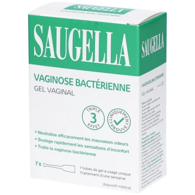 Image de Saugella Vaginose Bactérienne Triple effet Gel Traitement Neutralise les mauvaises odeurs Soulage l&#039;inconfort vaginal 7 tubes applicateurs