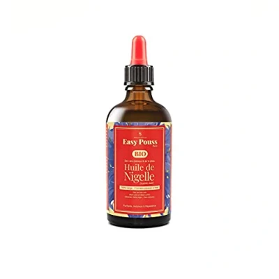 Image de Shandrani Easy Pouss Paris Organic Natural Nigelia Black Seed Oil, Rich in Omega 6 and 9, Purifies roots Reduces Hair loss, 3.5 fl oz