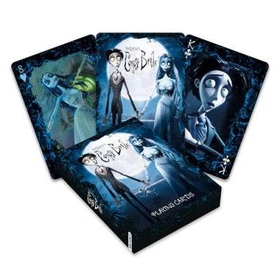 Image de AQUARIUS cartes à jouer Corpse Bride Jeu de sur le thème la mariée cadavre pour vos jeux préférés Produit sous licence officielle et objets collection